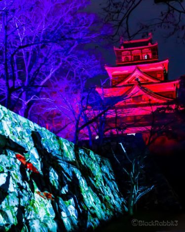 チームラボ　広島城　光の祭（広島市)