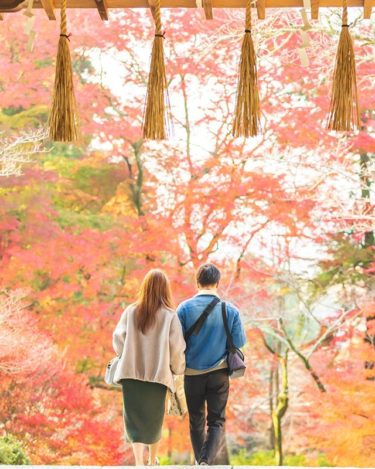 ふたり（京都、毘沙門堂にて）